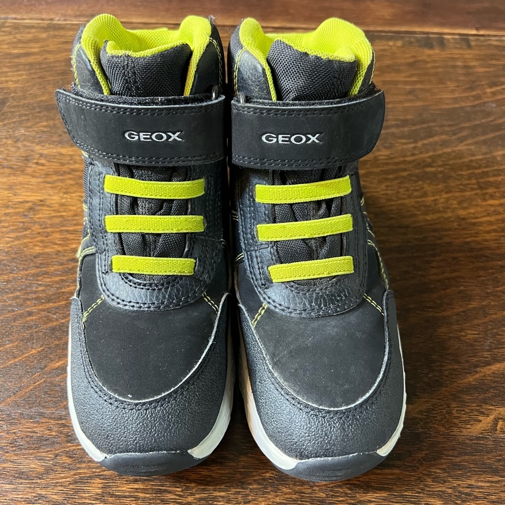 Geox Kids Black and Green Boots
